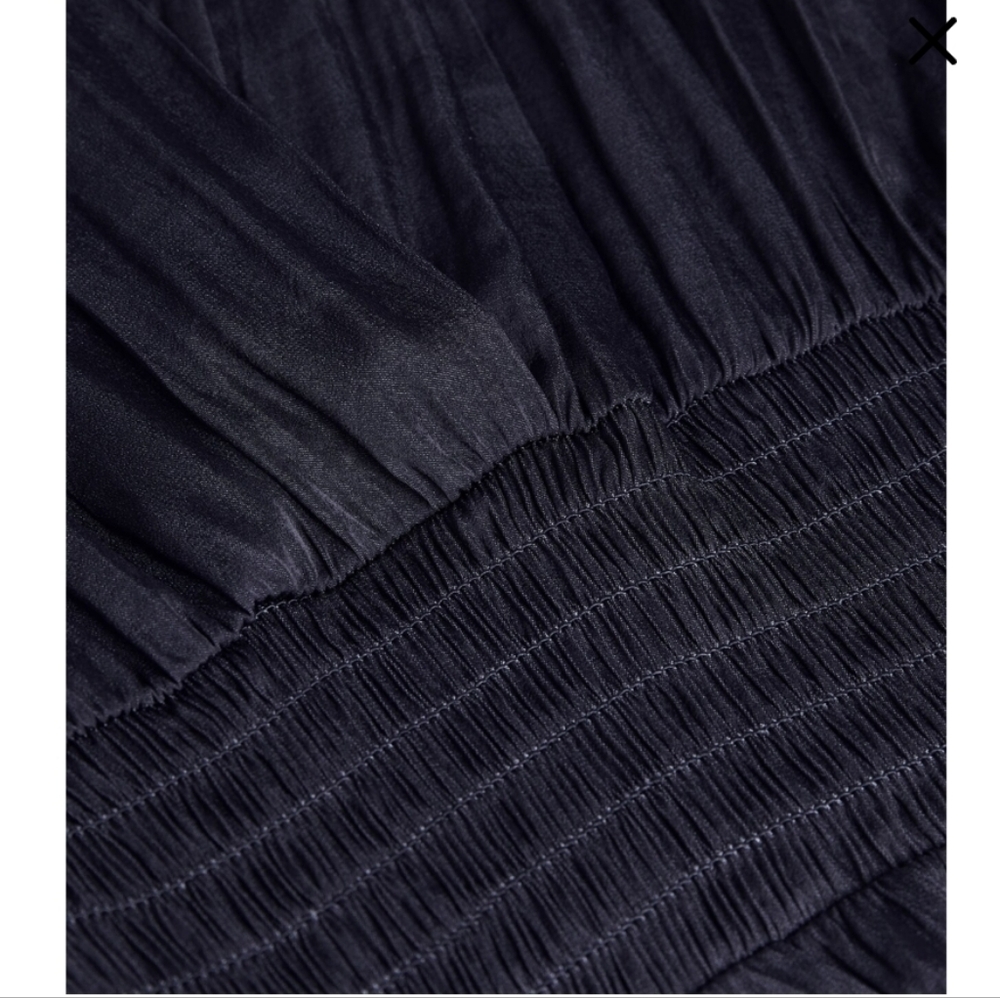 Maje Navy Ruffled‎ Maxi Dress - Picture 5 of 16